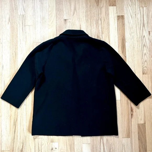 J.CREW open front sweater blazer black relaxed fit office work size L - Picture 11 of 11